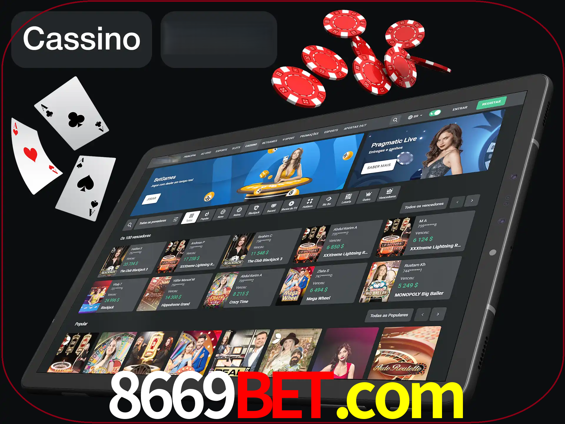 Jogue vários jogos de cassino em nosso cassino.