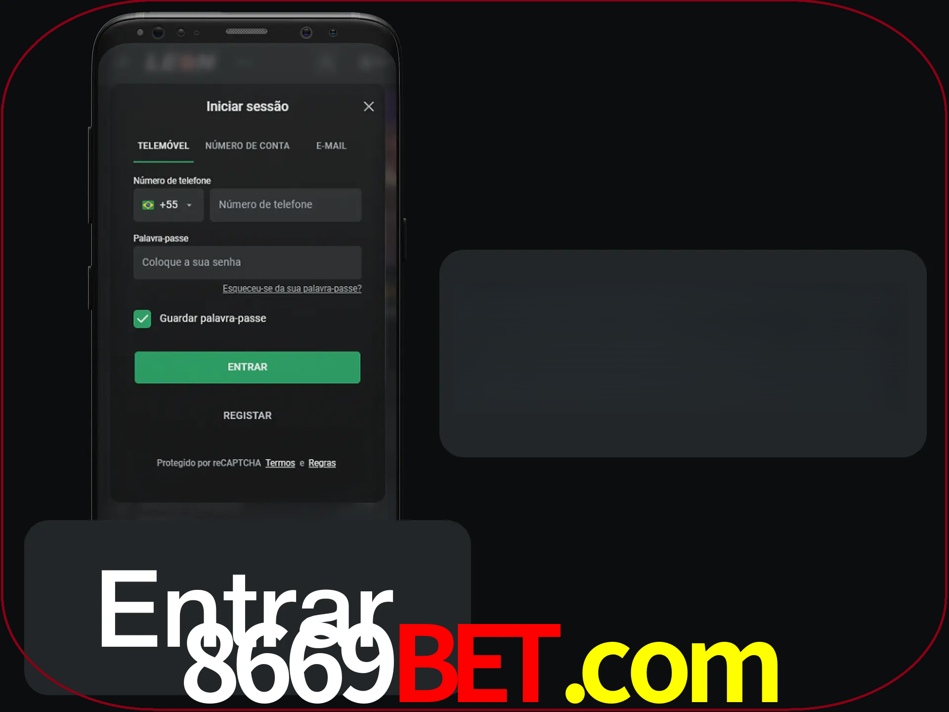 Faça o login para começar a apostar e jogar no cassino.